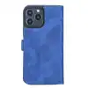 Apple iPhone 13 Pro Max Uyumlu Deri Cüzdanlı Kılıf Okyanus Mavi