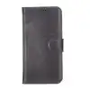Apple iPhone 13 Pro Uyumlu Deri Cüzdanlı Kılıf VS4EF Gri