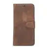 Apple iPhone 14 Uyumlu Deri Cüzdanlı Kılıf MWWN G2 Kahve