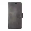 Apple iPhone 15 Pro Uyumlu Deri Cüzdanlı Kılıf MWWN VS4EF Gri