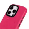 Apple iPhone 16 Pro Max uyumlu, Hakiki Deri, El Yapımı Kılıf, Pembe