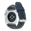 Apple Watch Uyumlu Deri Kordon 38-40-41mm SNB Lacivert