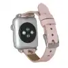 Apple Watch Uyumlu Deri Kordon 38-40-41mm ST NU2 Pembe