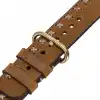 Apple Watch Uyumlu Deri Kordon 42-44-45mm Aqua V18 Taba