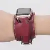 Apple Watch Uyumlu Deri Kordon 42-44-45mm Cuff V4EF