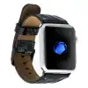Apple Watch Uyumlu Deri Kordon 42-44-45mm Kroko Siyah