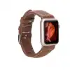 Apple Watch Uyumlu Deri Kordon 42-44-45mm NM1-AS2 Taba