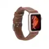 Apple Watch Uyumlu Deri Kordon 42-44-45mm NM1-AS2 Taba