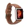 Apple Watch Uyumlu Deri Kordon 42-44-45mm NM3-AS2 Taba