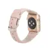 Apple Watch Uyumlu Deri Kordon 42-44-45mm NU2 Pembe