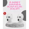 Araba Koltuk Başlığı Kılıfı 2’li Set Polyester Komik Tasarım