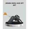 Aux Bluetooth Adaptör Ve 38w Hızlı Araç Şarj Cihazı Seti