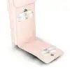 Avjin 6.9 inch Uyumlu Deri Kılıf Cüzdan Askılı ERC5 Pembe