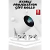 Ayaklı Oyun Projeksiyonu Çift Kollu Taşınabilir Sinema Projektörü