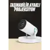 Ayaklı Projeksiyon Taşınabilir Mini Projektör Sinema Projektörü Android