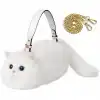 B&D Kedi El Çantası Beyaz