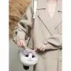 B&D Kedi El Çantası Kirli Beyaz