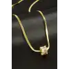 Baget Taşlı Lüks Çelik Kolye