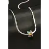 Baget Taşlı Lüks Çelik Kolye