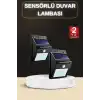 Bahçe Aydınlatma Sensörlü Güneş Enerjili Duvar Lambası 40 Led Işık