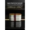 Bambu Kapaklı Lunch Box Kahvaltılık Saklama Kabı Large Bölmeli