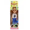 Baonier Mavi Etekli 14 cm Sarışın Tekli Kız Bebek
