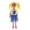 Baonier Mavi Etekli 14 cm Sarışın Tekli Kız Bebek