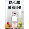 Bardak Blender Smoothie Meyve Sıkacağı Şarjlı Cam Taşınabilir