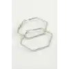 Beşgen Halka Küpe 4 cm