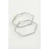 Beşgen Halka Küpe 4 cm