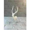 Beyaz Dekoratif Geyik Figürü Şık Ev Aksesuarı