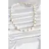 Beyaz Doğal Deniz Kabuğu Dizi Kadın Kolye