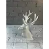 Beyaz Geyik Biblo 23 Cm Dekoratif Modern Tasarım