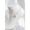 Beyaz İnci İstiridyeli Model Halhal