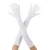 Beyaz Renk Dirseğe Kadar Uzun Kumaş Eldiven 40 Cm Bx40