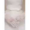 Beyaz Renk Kısa Dantelli Eldiven