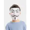 Beyaz Renk Pembe Yanaklı İthal V For Vendetta Maskesi