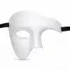 Beyaz Yarım Erkek Maske – Phantom Parti & Balo Maskesi