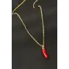 Biber Mineli Çelik Kolye