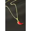 Biber Uçlu Mineli Kolye