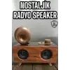 Bluetooth Hoparlör Ahşap Klasik Retro Gramofon Bluetooth Müzik Kutusu