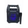 Bluetooth Hoparlör Led Işıklı Taşınabilir Kablosuz Speaker Uzun Pil Ömrü