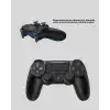 Bluetooth Kablosuz PS4 Gamepad Çift Motorlu Siyah Controller