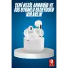 Bluetooth Kulaklık Beyaz Çağrı Cevaplama Dokunmatik Kontrol Kablosuz