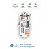 Bluetooth USB Çift Modlu Sessiz Mouse, Şeffaf Mıknatıslı Kapaklı, Type-C Şarjlı, DPI Ayarlı, Kablosuz 10m Çekim Mesafeli, Masaüstü Kısayol Tuşlu, Taşınabilir Şarjlı Mouse Beyaz