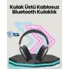 Bluetooth V5.0 Kablosuz Kulak Üstü Kulaklık | Katlanabilir, Mikro Usb Girişli
