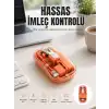 Bluetooth ve USB Destekli Kablosuz Şeffaf Mouse Sessiz Kullanım Yeni Nesil