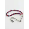 Bordo Mavi Ceyt Doğaltaş Tesbih 6 mm