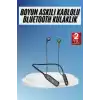 Boyun Bantlı Kablolu Yüksek Ses Kaliteli Bluetooth Kulaklık Uzun Pil Ömrü