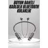 Boyun Bantlı Kulak İçi Kablolu Yüksek Ses Kaliteli Bluetooth Kulaklık